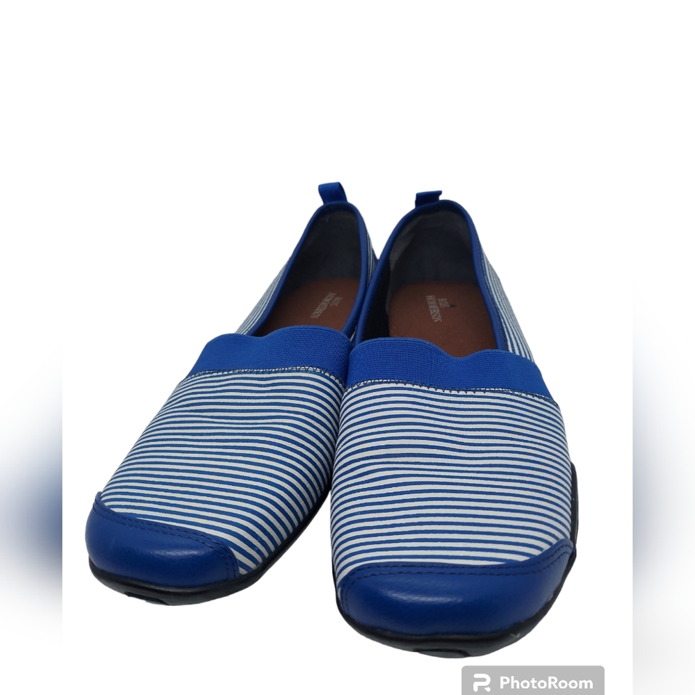 Ros Hommerson Carol Blue/White Striped Loafer - Picture 4 of 12
